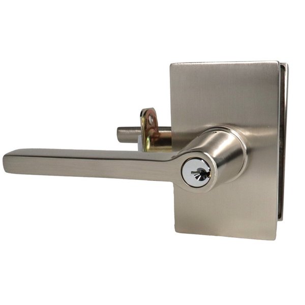 Emtek Helios Lever Right Hand 2-3/8 in Backset  Strike Keyed Entry for 1-1/4 in to 2-1/16 in Door 5123HLOUS15RH.RLS